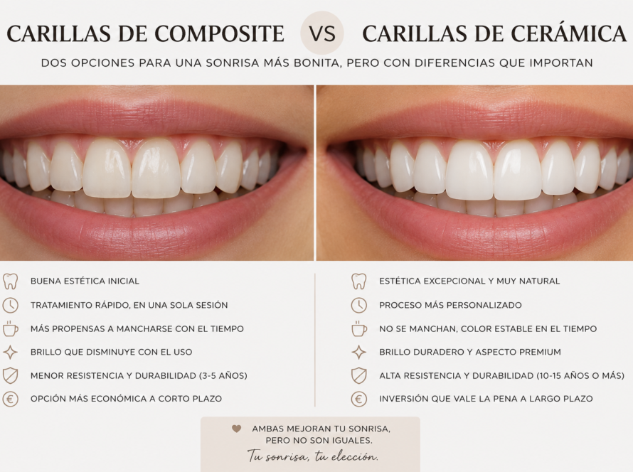 Carillas de cerámica vs carillas de composite